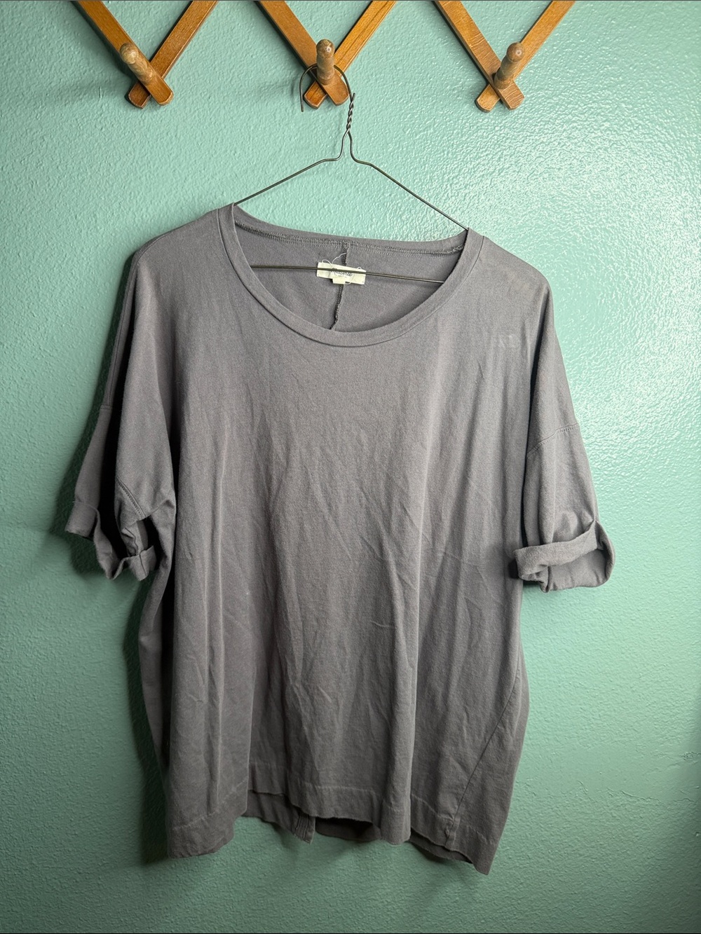 Madewell Gray Oversized Short Sleeve Tee